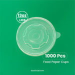 13 oz | LIDS | White Double Poly-Coated Paper Food Cup | 1000 pcs