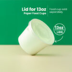13 oz | LIDS | White Double Poly-Coated Paper Food Cup | 1000 pcs - Image 2