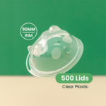 90mm | Bear Lid for Plastic Cups | 500 pcs | Cute Valentine's Lid For Cup