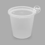 Deli Containers with Lids | 16oz, 24oz or 32oz | Clear | Plastic Food Storage Containers | 240 Sets - Image 7