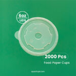 6 oz | LIDS | White Double Poly-Coated Paper Food Cup | 2000 pcs