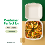 6x6x3 Sugarcane Takeout Containers – 1 Compartment - Image 6