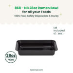 868 | 28oz PP Container | Black or White | 150 Sets - Image 4