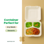 8x8x3 Sugarcane Takeout Containers – 3 Compartment - Image 6