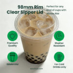 98mm | PETE Ultra Clear Sipper Lid with Die-Cut Hole | for PET Cups | 1000 pcs - Image 3