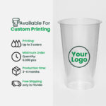 16oz | A Shape | Crystal Plastic Cup Hard | 90mm | 500 ml | 500 pcs - Image 10
