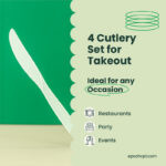 4-Pack White Wrapped Plastic Cutlery Set with Napkin | 250 Sets - Image 6
