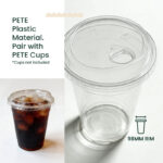 98mm | PETE Ultra Clear Sipper Lid with Die-Cut Hole | for PET Cups | 1000 pcs - Image 5