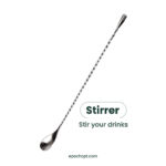 Stainless Steel Stirrer | For Bubble Tea, Drinks & Bars | 1 pc