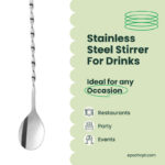 Stainless Steel Stirrer | For Bubble Tea, Drinks & Bars | 1 pc - Image 5