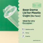 90mm | Bear Lid for Plastic Cups | NO FACE | 1000 pcs - Image 5