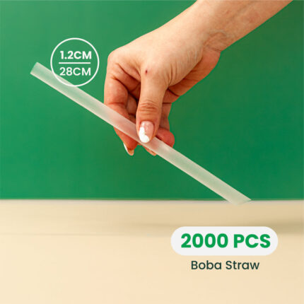 Boba Straw 1.2cm x 23cm | Clear, Black or Pastel Colors
