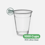 12oz | 98mm | PETE Ultra Clear Cup | 1000 pcs