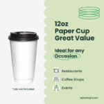 12oz | Double Wall Paper Coffee Cup | 90mm | 500 pcs - Image 6