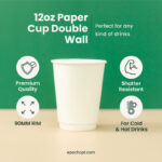 12oz | Double Wall Paper Coffee Cup | 90mm | 500 pcs - Image 3