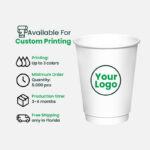 12oz | Double Wall Paper Coffee Cup | 90mm | 500 pcs - Image 8