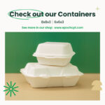 8 inches | Sugarcane Square Plates | Compostable Disposable Bowls | 500 pcs - Image 6