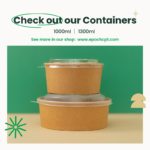 1000ml | 32oz Round Kraft Microwavable Take-Out Bowl | 300 pcs - Image 7