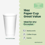 16oz | Double Wall Paper Coffee Cup | 90mm | 500 pcs - Image 6