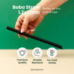 Boba Straw 1.2cm x 23cm | Clear, Black or Pastel Colors - Image 3