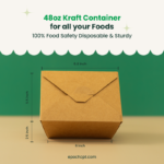 48oz | Paper Kraft | #8 Food Containers | 400 cps - Image 3
