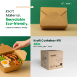 48oz | Paper Kraft | #8 Food Containers | 400 cps - Image 4
