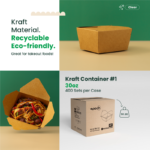 30oz | Paper Kraft | #1 Food Containers | 400 cps - Image 4