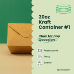 30oz | Paper Kraft | #1 Food Containers | 400 cps - Image 5
