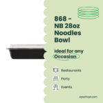 868 | 28oz PP Container | Black or White | 150 Sets - Image 5