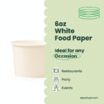 6 oz | White Double Poly-Coated Paper Food Cup | Disposable Food Cup | 2000 pcs - Image 6