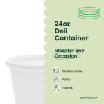 Deli Containers with Lids | 16oz, 24oz or 32oz | Clear | Plastic Food Storage Containers | 240 Sets - Image 5