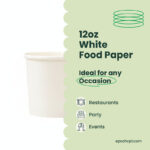 12 oz | White Double Poly-Coated Paper Food Cup | Disposable Soup Cup | 500 pcs - Image 5