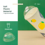 95mm | Dome Clear PETE Plastic Lid | 1000 pcs - Image 5