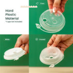 90mm | Plastic Lid with Plug | Black, White, Clear, Frosted | 1000 pcs - Image 5