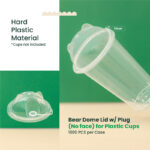 90mm | Bear Lid for Plastic Cups | NO FACE | 1000 pcs - Image 6