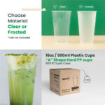 16oz | A Shape | Crystal Plastic Cup Hard | 90mm | 500 ml | 500 pcs - Image 5