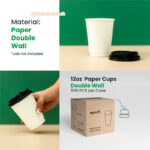 12oz | Double Wall Paper Coffee Cup | 90mm | 500 pcs - Image 5