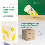 22oz | Poly Paper for Cold Drinks | 90mm | 650 ml | 1000 pcs - Image 5
