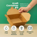 48oz | Paper Kraft | #8 Food Containers | 400 cps - Image 2