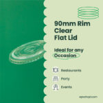 90mm | Flat Lid | Clear or Frosted | 1000 pcs - Image 7