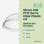 98mm | PETE Ultra Clear Dome Lid with Die-Cut Hole | for PET Cups | 1000 pcs - Image 6