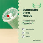 90mm | Plastic Cup Lid with Stopper | 1000 pcs - Image 4