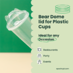 90mm | Bear Lid for Plastic Cups | 500 pcs | Cute Valentine's Lid For Cup - Image 8