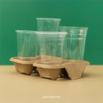 4-Split in 2 Kraft Holder for Cups | 400 pcs - Image 2