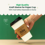 Kraft Sleeve for Paper Cups | Heat-Protective Coffee Cup Sleeve | 1000 pcs - Image 4
