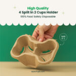 4-Split in 2 Kraft Holder for Cups | 400 pcs - Image 4