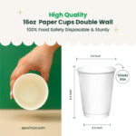 16oz | Double Wall Paper Coffee Cup | 90mm | 500 pcs - Image 4