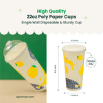 22oz | Poly Paper for Cold Drinks | 90mm | 650 ml | 1000 pcs - Image 4