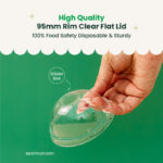 95mm | Dome Clear PETE Plastic Lid | 1000 pcs - Image 4