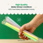 Boba Straw 1.2cm x 23cm | Clear, Black or Pastel Colors - Image 4